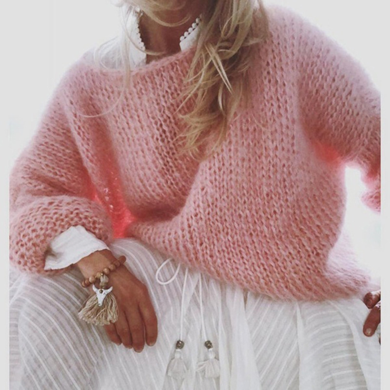 Winter Clothing Amazon - 2024 Mohair Sweater Women's European and