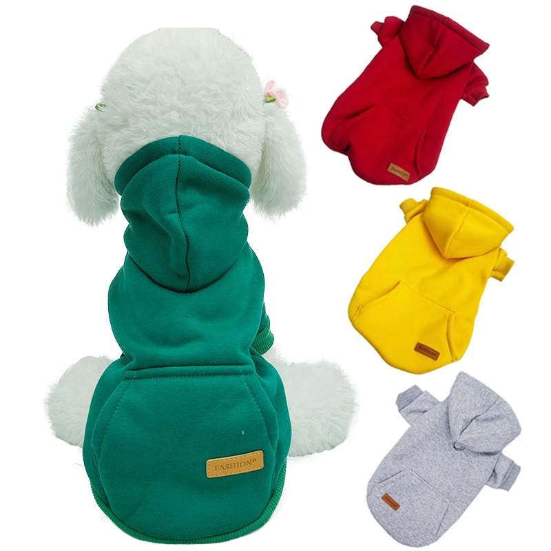 Fleece Hoodie Lined - Winter Dog Clothes for Small Dogs