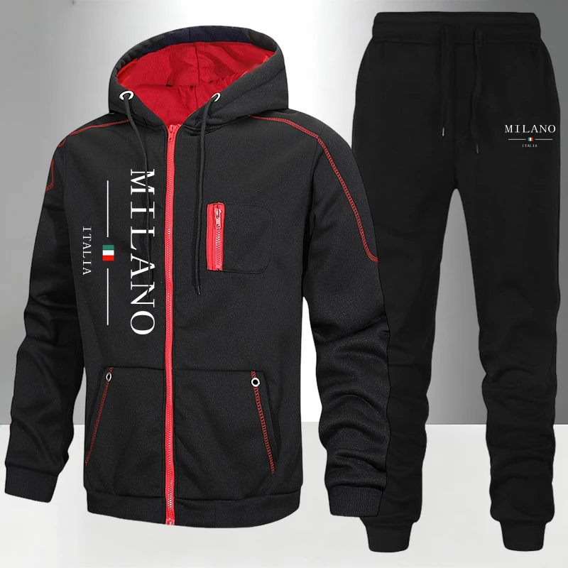 Winter Clothing Material - italy Fashion Men's Set/Coat/Pants Autumn Winter