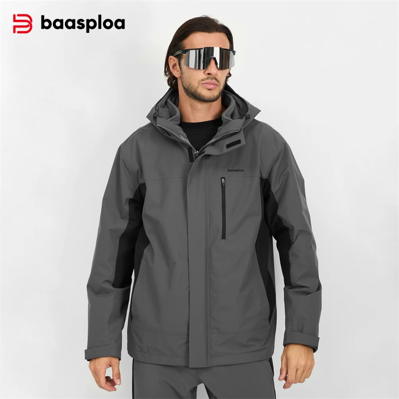 Fleece Hoodie Lined - Baasploa New Men Jacket Outdoor Climbing