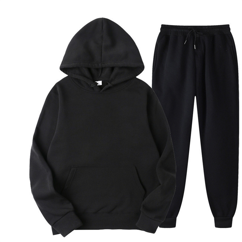 Winter Clothing For - Men's Hooded Sweatshirts 2 pieces Hoodie+Pants