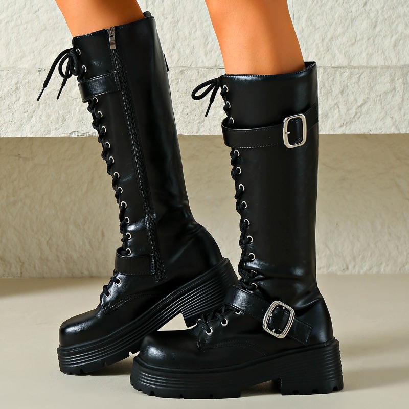 Platform Chunky Sole Women Kne - đánh giá và giá Winter Clothing Material