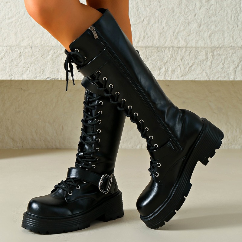 Platform Chunky Sole Women Kne - đánh giá và giá Winter Clothing Material