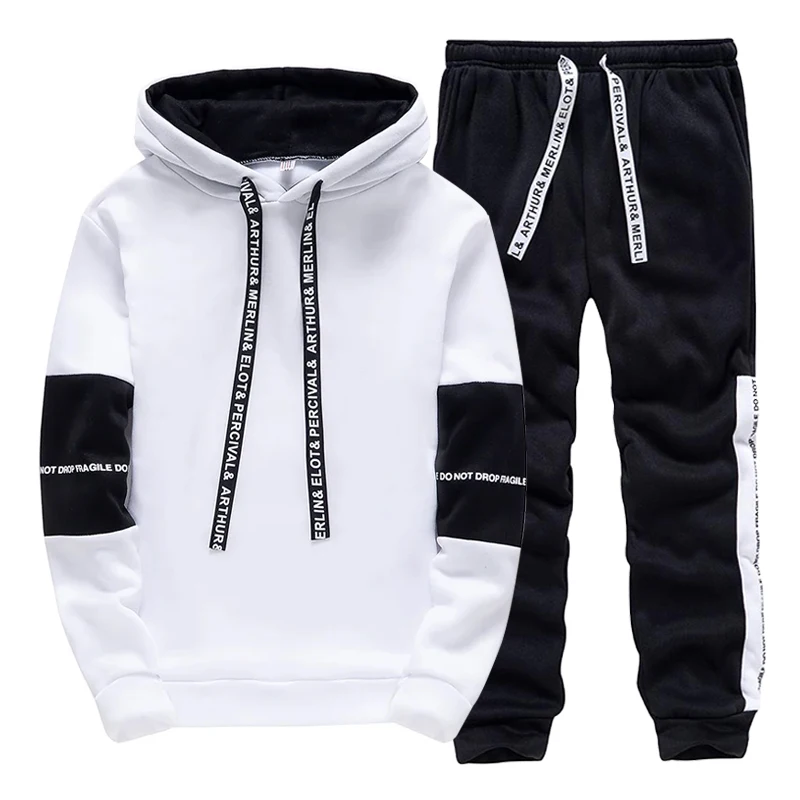 Black White Men's Tracksuit Fa - đánh giá và giá Winter Clothing For