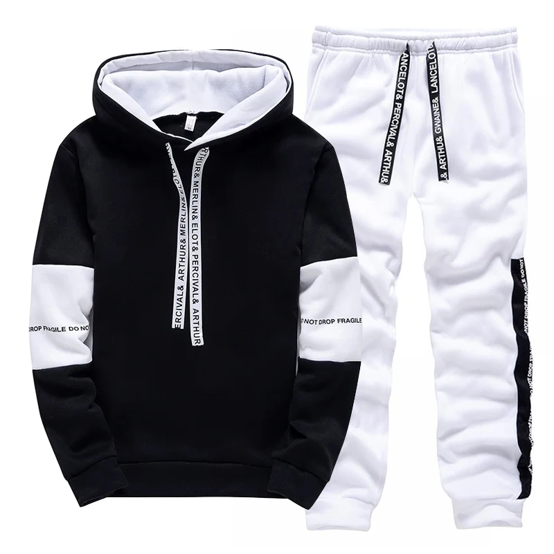 Black White Men's Tracksuit Fa - đánh giá và giá Winter Clothing For