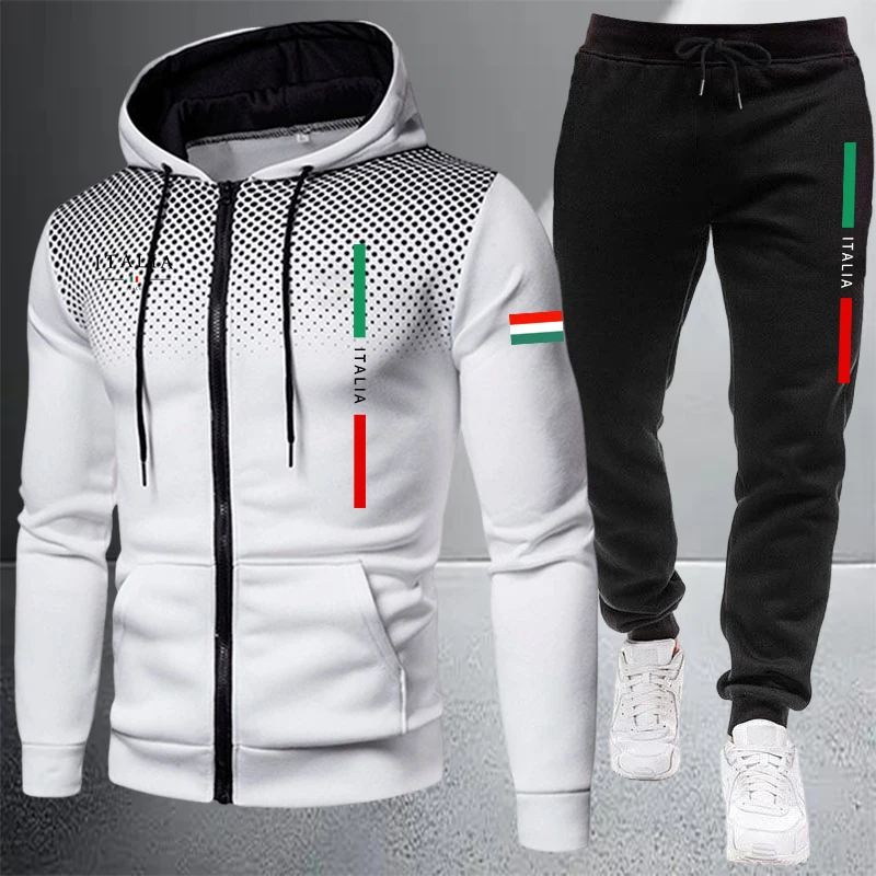 Men's Tracksuit Casual Zip Hoo - đánh giá và giá Winter Clothing Material