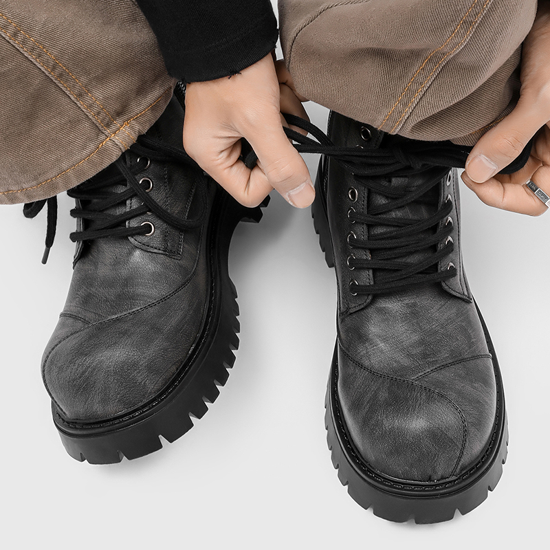 Retro Men Motorcycle Boots Gra - đánh giá và giá Winter Wear Clothes