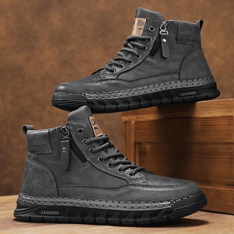 Men Leather High Top Ankle Boo - đánh giá và giá Winter Clothing Material