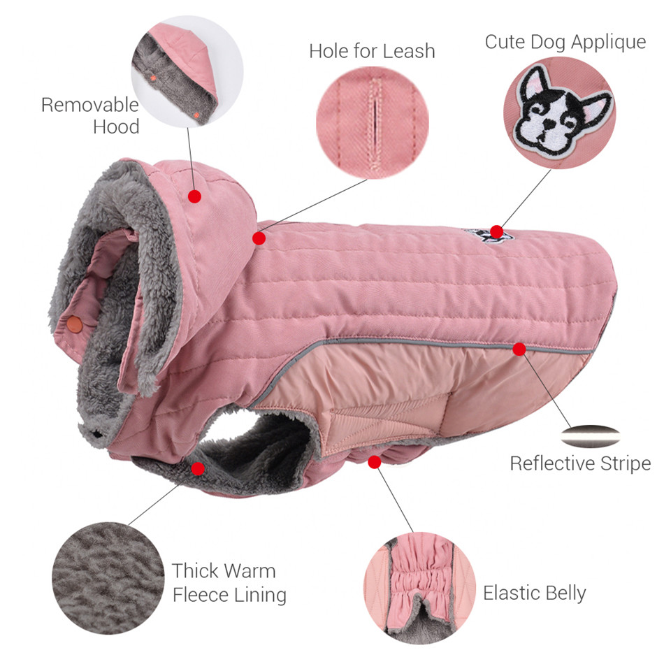 Mùa Đông Quần Áo Cho Chó Dày L - đánh giá và giá Fleece Hoodie Lined