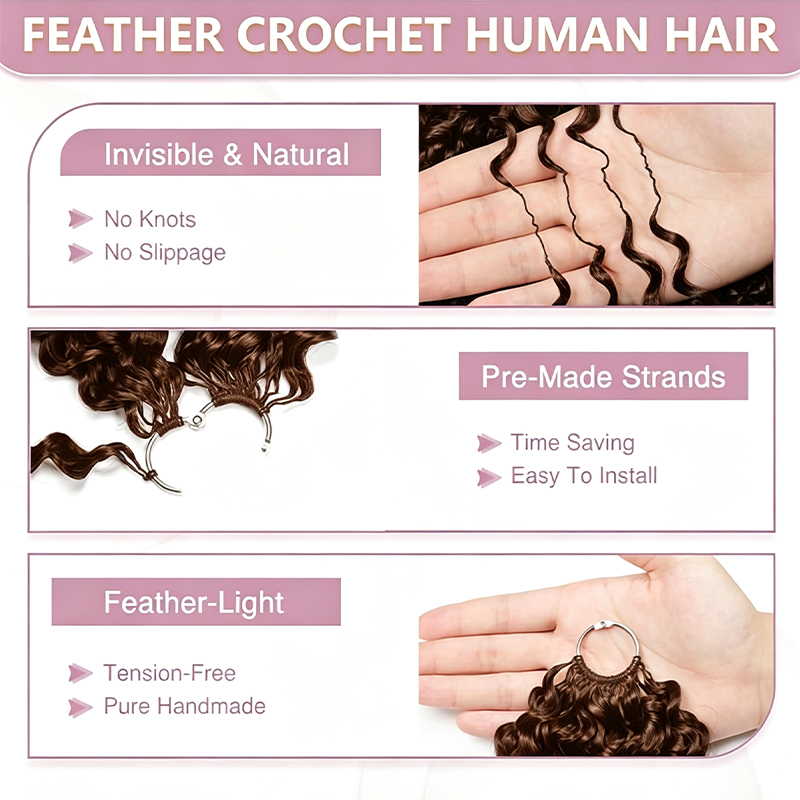 Deep Wave Feather Crochet Huma - đánh giá và giá Winter Clothing Bundle