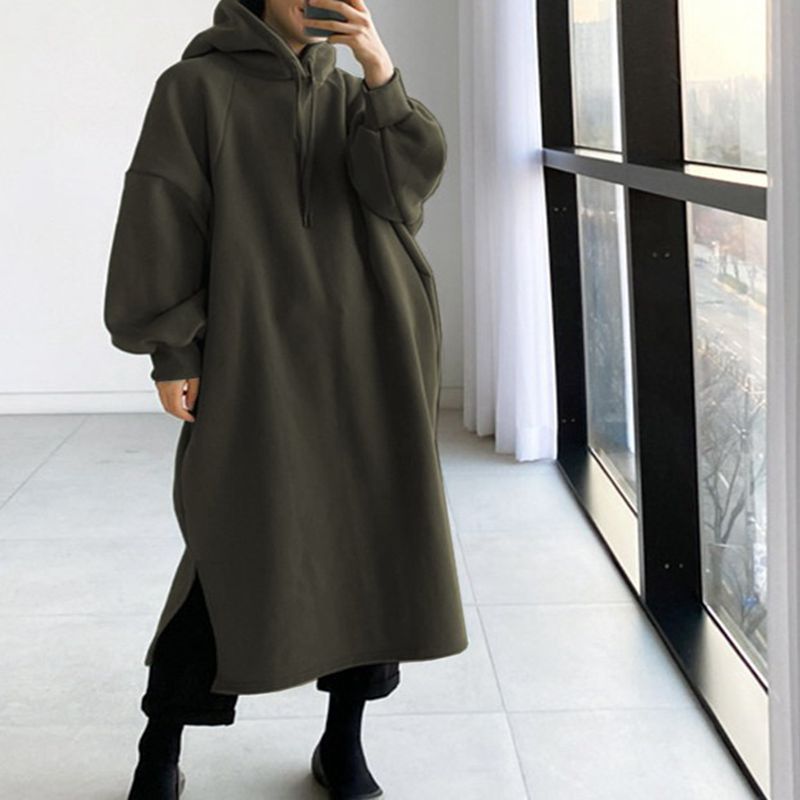 Autumn and winter 150KG ladies - đánh giá và giá Fleece Hoodie Lined