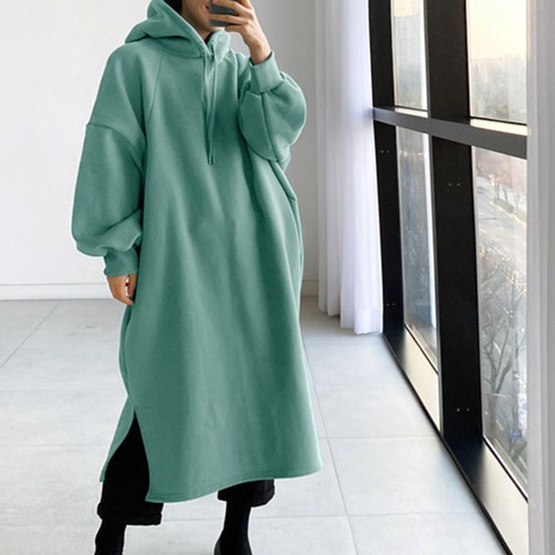 Autumn and winter 150KG ladies - đánh giá và giá Fleece Hoodie Lined
