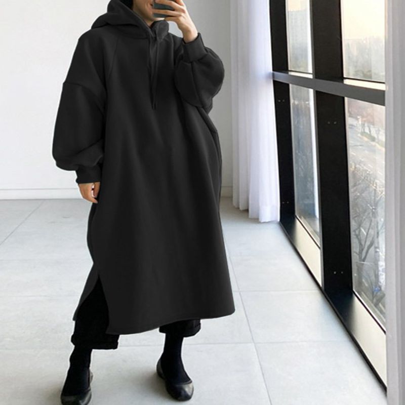Autumn and winter 150KG ladies - đánh giá và giá Fleece Hoodie Lined