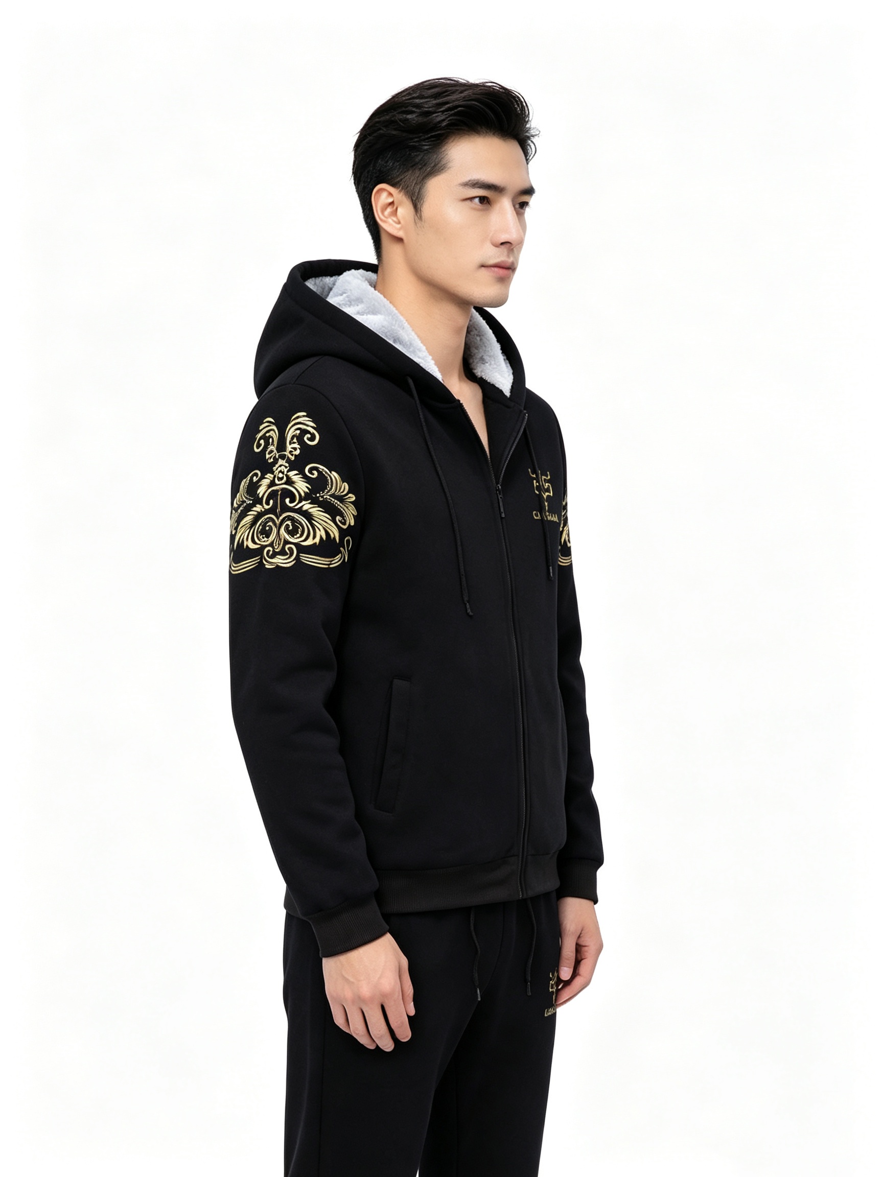 Men Fleece Lined Tracksuit 2 P - đánh giá và giá Fleece Hoodie Lined