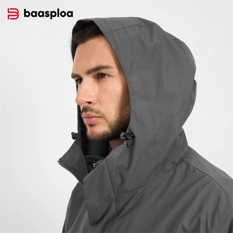 Baasploa New Men Jacket Outdoo - đánh giá và giá Fleece Hoodie Lined