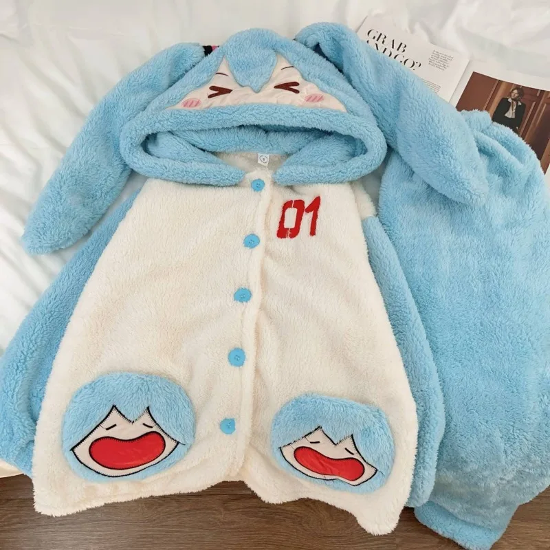 Hatsune Miku cartoon animation - đánh giá và giá Fleece Hoodie Lined