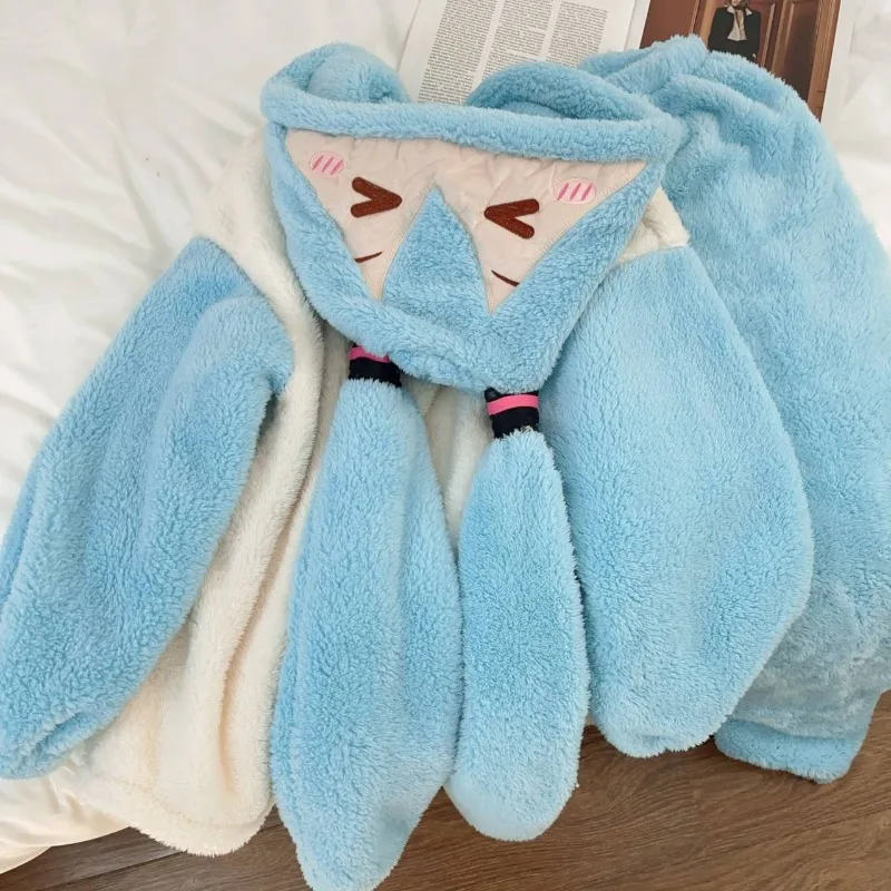 Hatsune Miku cartoon animation - đánh giá và giá Fleece Hoodie Lined