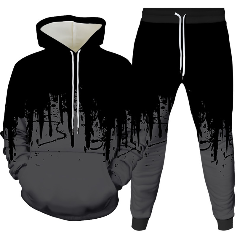 Ink Painting 3D Printed Hoodie - đánh giá và giá Winter Clothing For