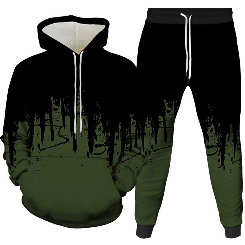Ink Painting 3D Printed Hoodie - đánh giá và giá Winter Clothing For
